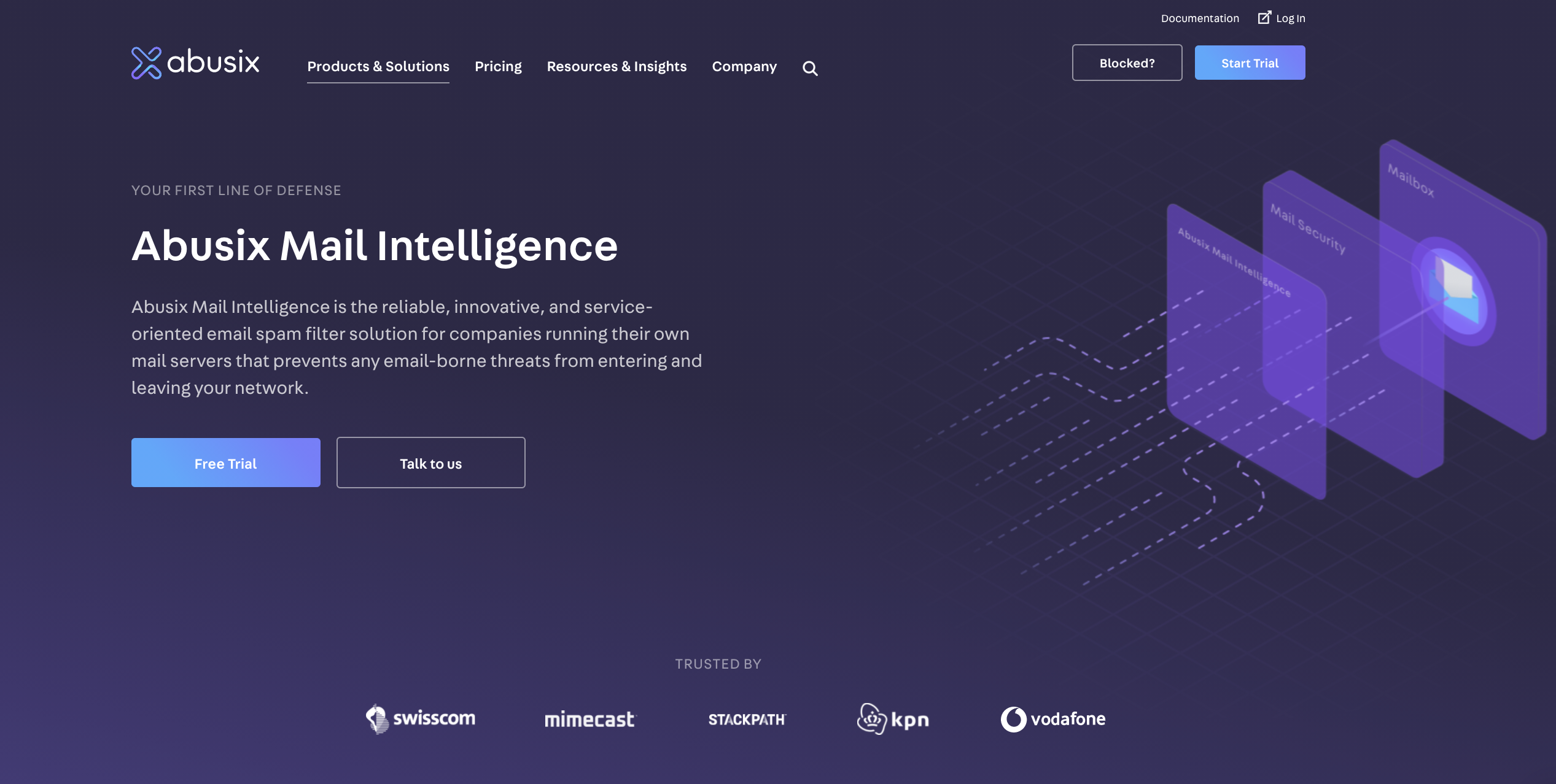 screenshot of Abusix Mail Intelligence